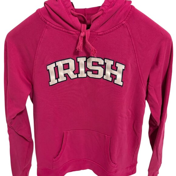 Notre Dame Fighting IRISH Hooded Sweatshirt Womens Size Large Champion - Picture 1 of 6
